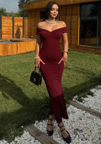 Women Fall Solid Sexy Off Shoulder Backless Off Shoulder Strapless Dress Women Fall Solid Sexy Off Shoulder Backless Off Shoulder Strapless Dress