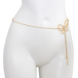 Women sexy sparkling diamond sexy body chain bikini thong sexy chest chain two-piece set