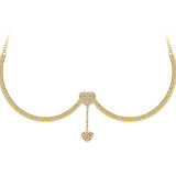 Women sexy sparkling diamond sexy body chain bikini thong sexy chest chain two-piece set