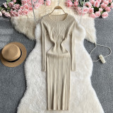 Women sexy Ribbed Bodycon Knitting dress