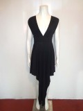Women V Backless Irregular Sexy Dress