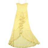 Women Sexy Backless Mesh Suspender Solid Dress