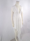 Women V Backless Irregular Sexy Dress
