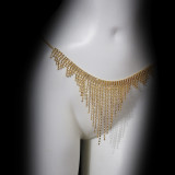 Women Style full diamond tassel body chain two-piece bikini chest chain belt accessories