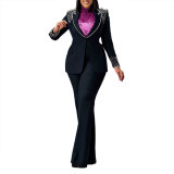 Pearl Long Sleeve Slim Blazer Pants Two-Piece Suit