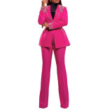 Pearl Long Sleeve Slim Blazer Pants Two-Piece Suit