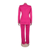 Pearl Long Sleeve Slim Blazer Pants Two-Piece Suit