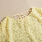 Women Autumn Low Back Lace-Up Backless Long Sleeve Long Dress