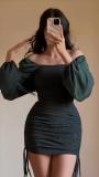 Women's Chic Sexy Slim Off Shoulder Bodycon Dress