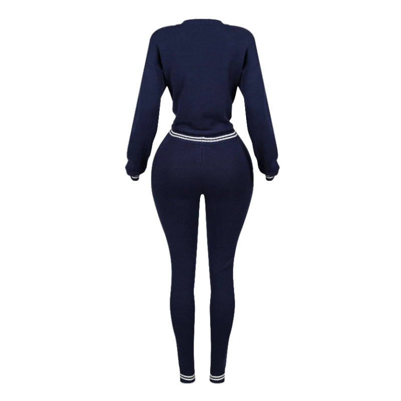 Spring Sports Fashion Long Sleeve Letter Sweater Sports Pants Two Piece Set