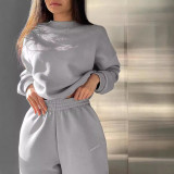 Women Casual Hoodies and Pants Two-piece Set