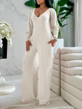 Women Casual Sexy Jumpsuit and Coat Two-Piece Set