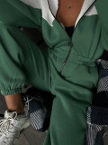 Women Sports Casual Contrast Jumpsuits