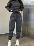 Women Casual Hoodies and Pants Two-piece Set