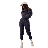 Women Casual Hoodies and Pants Two-piece Set