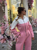 Women Sports Casual Contrast Jumpsuits