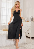 Women summer solid sexy suspender nightdress