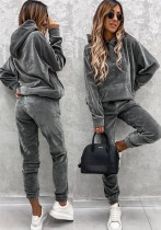 Women Casual Solid Hoodies Sports trousers two-piece set Women Casual Solid Hoodies Sports trousers two-piece set
