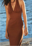 Women summer sexy v-neck backless Halter Neck dress