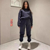 Women Casual Hoodies and Pants Two-piece Set