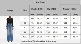 High Waist Elastic Button Straight-Leg Denim Pants