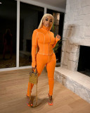 Women's Casual Long Sleeve Tight Slim Sport Two Piece Pants Set