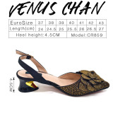 Black+Gold Pointed-Toe High-Heeled Shoes With Square Shoulder Bags Flower Decoration Ladies' Shoe And Bag Set