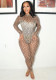 Women Long Sleeve Sexy See-Through Jumpsuit