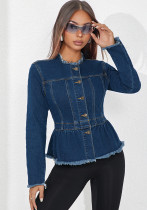 Women's Slim Waist Denim Short Jacket Women's Slim Waist Denim Short Jacket