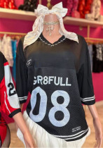 Women V-Neck Short Sleeve Printed Short Sleeve T-Shirt Women V-Neck Short Sleeve Printed Short Sleeve T-Shirt