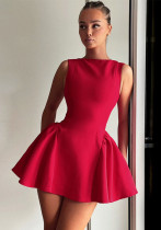 Women Winter Solid Sleeveless Sexy Backless Dresses Women Winter Solid Sleeveless Sexy Backless Dresses