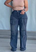 Women Fashion Denim Cargo Pants Women Fashion Denim Cargo Pants