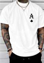 Summer Short Sleeve T-Shirt Letter A Trendy Casual Top