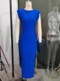 Summer Women's Sexy Tight Fitting Low Back Hollow Trend Chic Slim Waist Long Dress