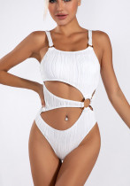 Sexy One-Piece Swimsuit Tight Fitting Solid Color Women Bikini