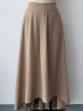 Autumn Trendy Solid Color Chic Skirt