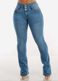 Women Spring Stretchy Denim Pants
