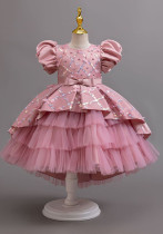 Sequin Children's Dress Trailing Princess Dress Flower Girl Birthday Party Dress