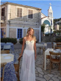 Women Floral Lace See-Through Strap Dress