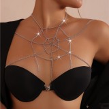 Women sexy metal iron chain bikini necklace chest chain body chain