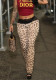 Women leopard lace Pants