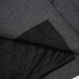 Women Winter Loose Oblique Button Placket Irregular Blazer