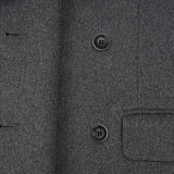 Women Winter Loose Oblique Button Placket Irregular Blazer