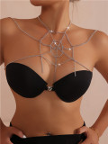 Women sexy metal iron chain bikini necklace chest chain body chain