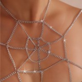 Women sexy metal iron chain bikini necklace chest chain body chain