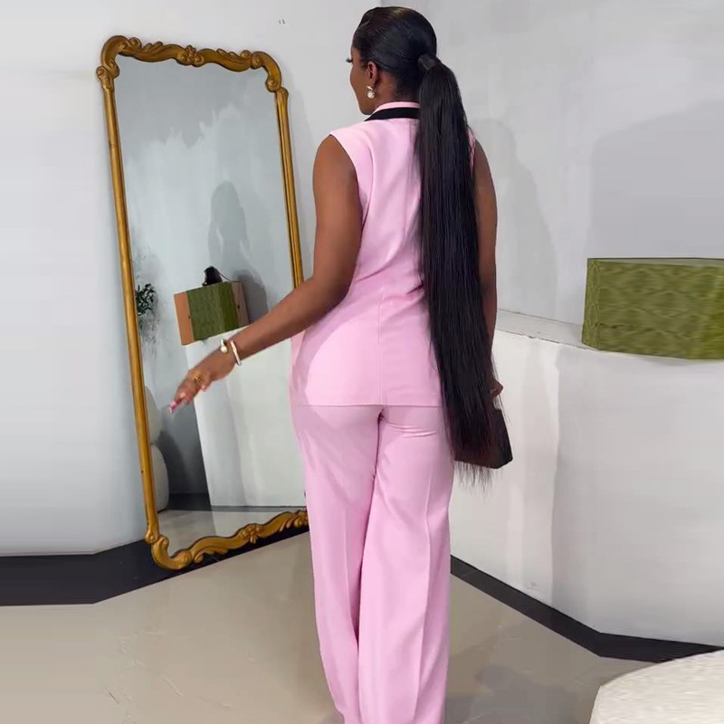 Women Casual vest and Pants Two Piece Set