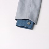 Women Autumn and Winter Fake Two Piece Patchwork Denim Blazer