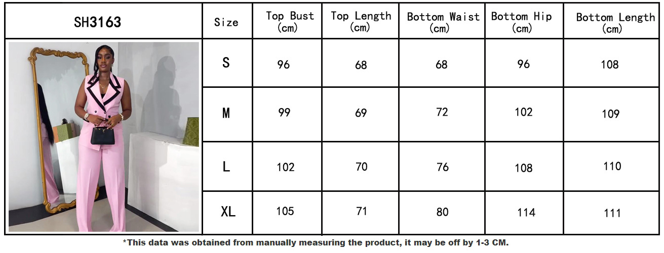 Women Casual vest and Pants Two Piece Set