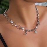 Women punk hip-hop style chain necklace