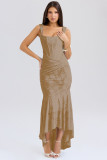 Women Sexy Off Shoulder Strapless Bodycon Fishtail Dress